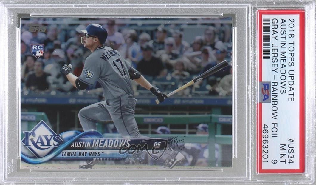 2018 Topps Update Rainbow Foil Austin Meadows #US34 PSA 9 MINT Rookie RC 0l1