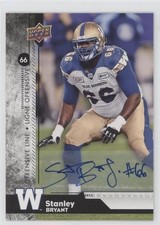 2018 Upper Deck CFL Autograph 136 Stanley Bryant Winnipeg Blue Bombers Auto