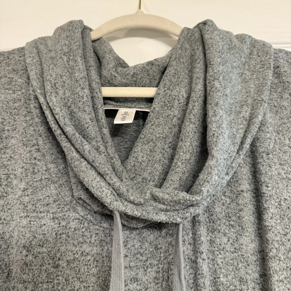 Motherhood Maternity Plus 3X Gray Cowl Neck Tunic Sweater Soft Stretch Knit - Image 3 of 4