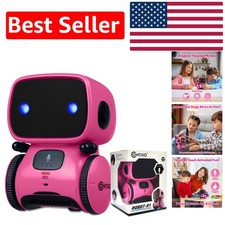 5-Inch Interactive Pink Robot Toy for Kids  Dancing, Learning, Touch Control