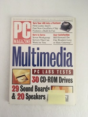 PC Magazine MAR 28, 1995 Vol. 14 No. 6 Back Issue COMPUTER - Multimedia Issue