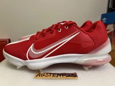 NEW Nike ZOOM MIKE TROUT 7 PRO Baseball metal Cleat MEN sz 11.5 RED white CQ7224