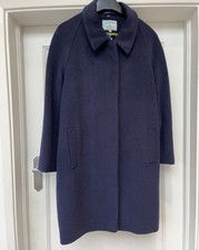 Womens Dickens & Jones Dark Blue Wool Blend Coat Size 14