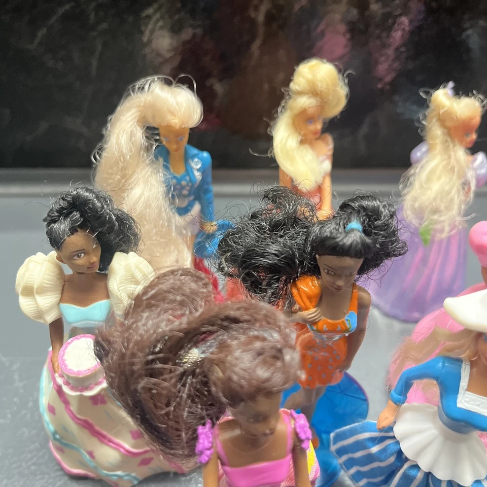 Lote Mixto De 8 Figuras Muñeca Barbie McDonalds Años 90 Happy Meal Juguetes Foto 3 de 4