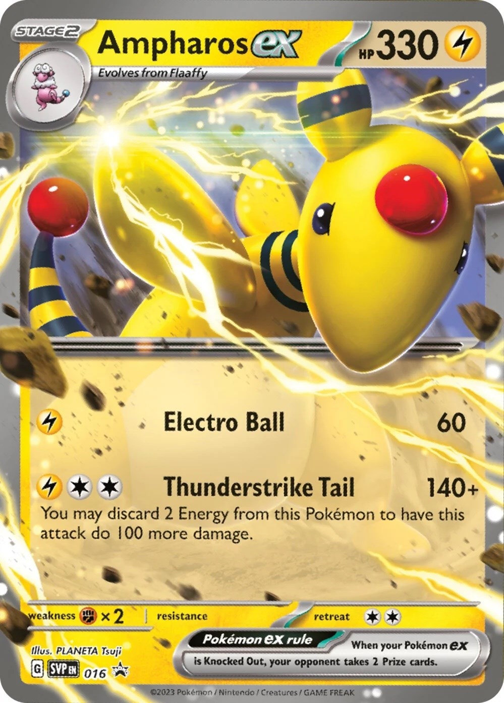 Ampharos ex Holo [SVP - 016] LP PLANETA Tsuji Pokemon