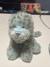 Ganz Webkinz Icy Mist Blue Leopard Stuffed Animal Plush HM696 No Code 7”