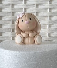 Edible Bunny Rabbit Christenin, Baby Shower, Birthday handmade cake topper