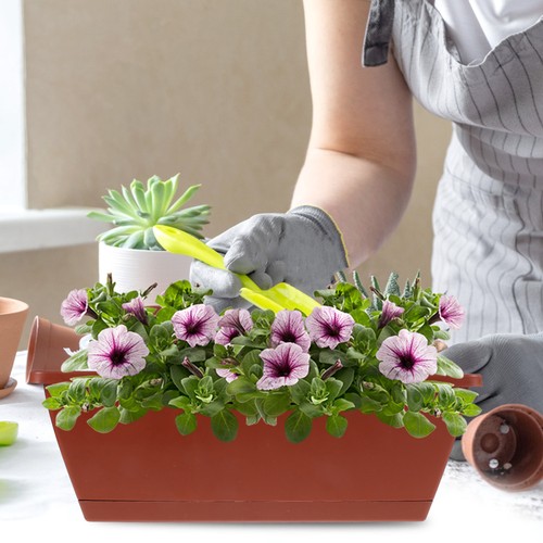 Maceta rectangular para plantar plantas lavabo balcón verduras 3 piezas - Imagen 10 de 12
