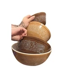 Vintage Pyrex Woodland Pattern Mixing Bowls Set 4 Nesting Kitchen Bowls