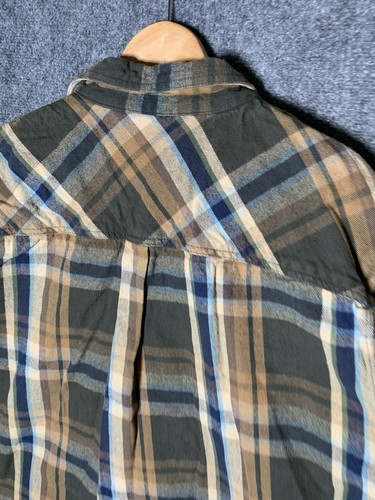 Five Brother Flanell 1/4 Reißverschluss XL braun kariert Vintage Arbeitskleidung schwer dick - Bild 15 von 24