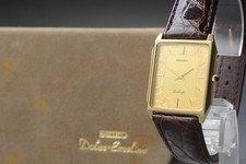 Orologio Uomo Vintage 1986 [COME NUOVO] Seiko DOLCE 7740-5000 Gold Tank...