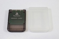SONY PlayStation 1 OEM Memory Card Clear Smoke Black Protective Case for PS1