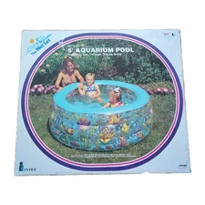 Vintage Intex The Wet Set 5' 3 Ring Aquarium Inflatable Pool 60x22 Open Box