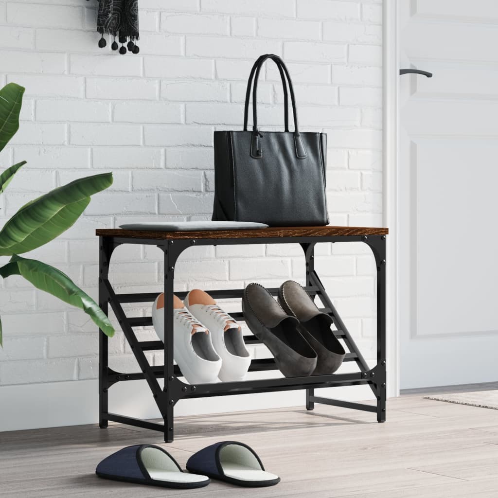 Scarpiera Design Legno Rovere 60x30x45 - Organizzazione Casa Moderna