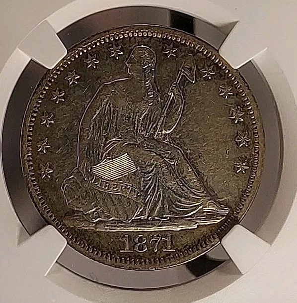 1871 S Seated Liberty Half Dollar 50C NGC XF-45 - Image 2 of 4