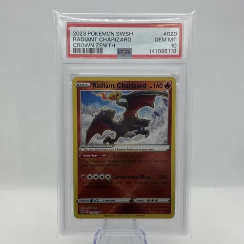 Radiant Charizard Pokemon Sword And Shield Crown Zenith 020/159 PSA 10