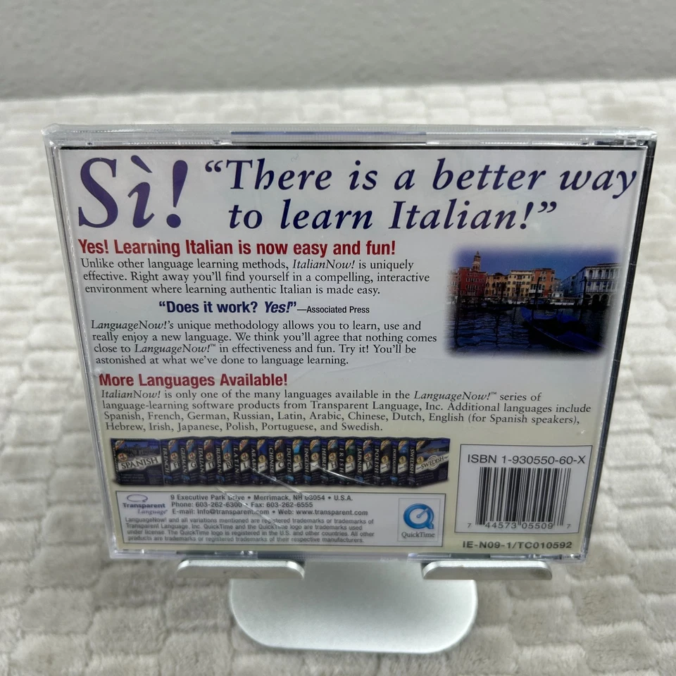 Learn Italian Now! Windows/Mac CD-Rom Transparent Language NewSealed - Image 2 of 4
