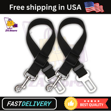 "2PCS Adjustable Length Pet Seat Belt Dog Cat Car Safety Travel Harness Straps"