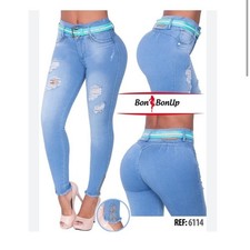 Bon BonUp Colombian Jeans 6114 Butt Lifter Distressed Skinny Jeans Size 10 US-5