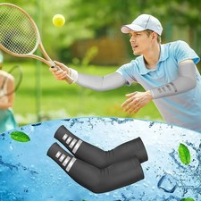 2 Pairs Cooling Arm Sleeves Cover UV Sun Protection Outdoor Sports For Men Women