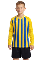 Nike Striped Division III Kinder FußBalltrikot Langarm Gelb Blau M 137-147
