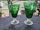 2 Rare MCM Hocking Forest Green Burple Inspiration TUMBLER Stems 4 1/2" and 5" — photo 1