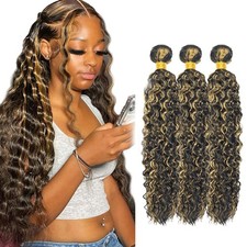 24 26 28 Inch Honey Blonde Bundles Human Hair Deep Wave Bundle P1b27 Highligh...