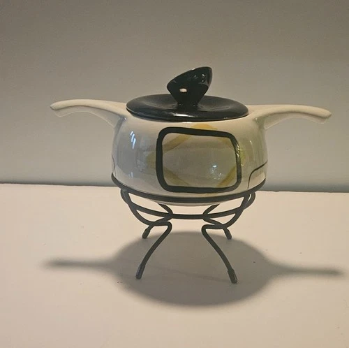 Red Wing Smart Set dinner ware MCM 1 quart casserole with stand