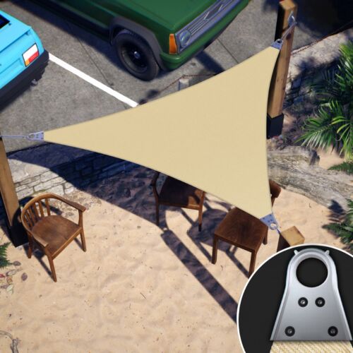 Colourtree Custom Size Triangle Super Ring Sun Shade Sail Canopy Outdoor - Picture 10 of 49
