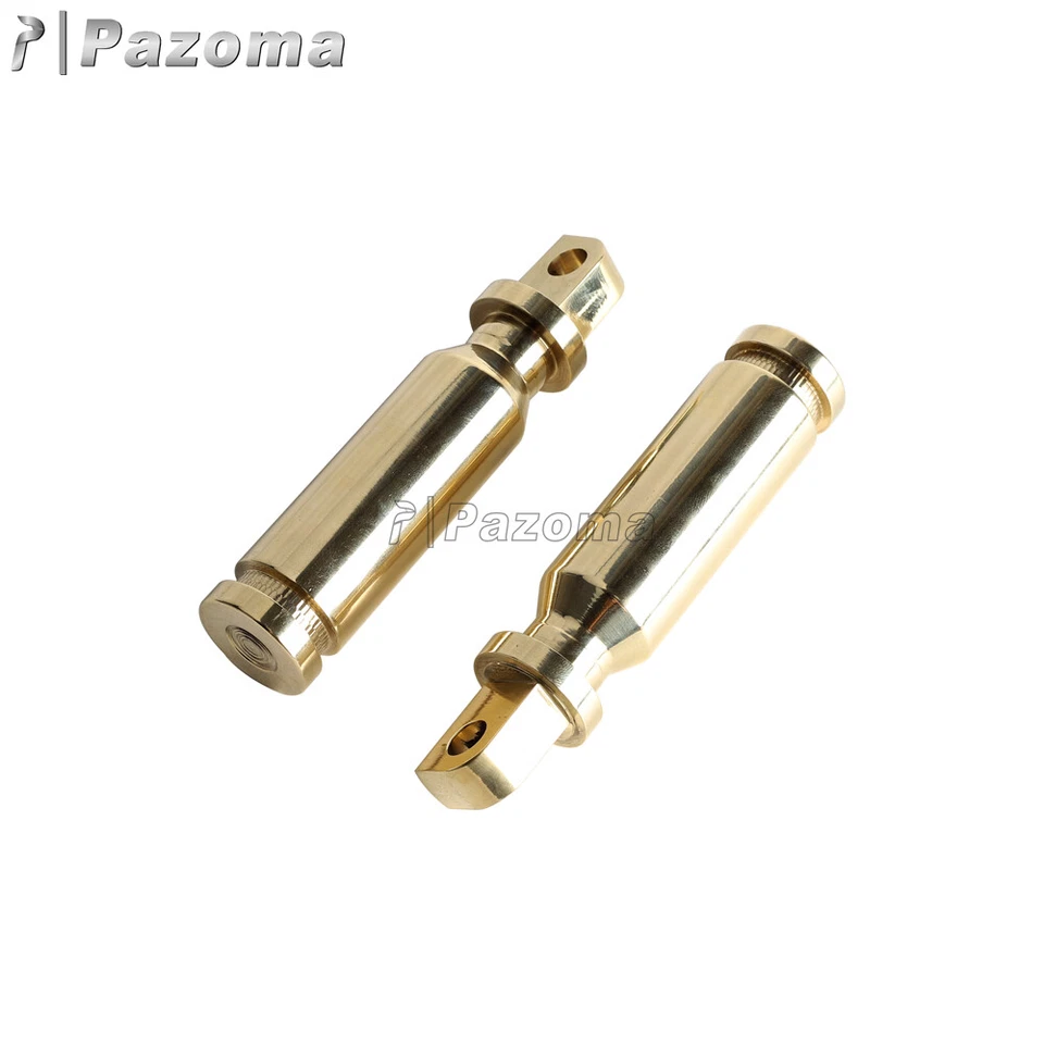 Motorcycle Brass Foot Pegs Footres Fits Harley Heritage Springer Wide Glide - Image 4 of 4