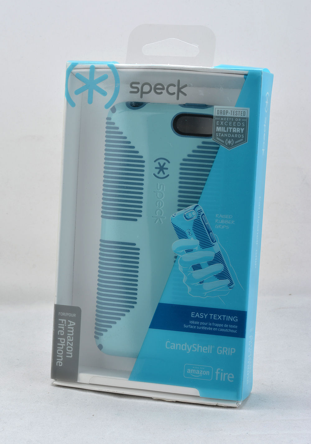 Funda rígida a presión Speck CandyShell con agarre Amazon Fire - azul piscina