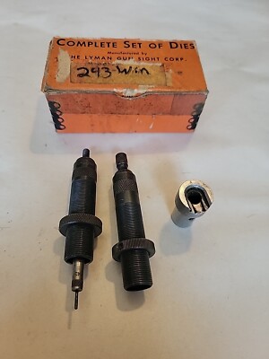 Lyman 310 bullet Reloading TWO Die Set For 243 Win