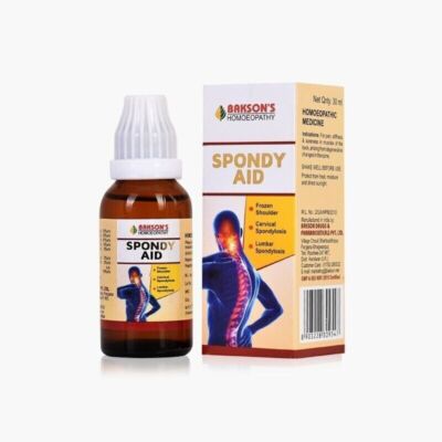 Bakson Homeopathic Spondy Aid Drops (30ml) stiffness & soreness in back muscles