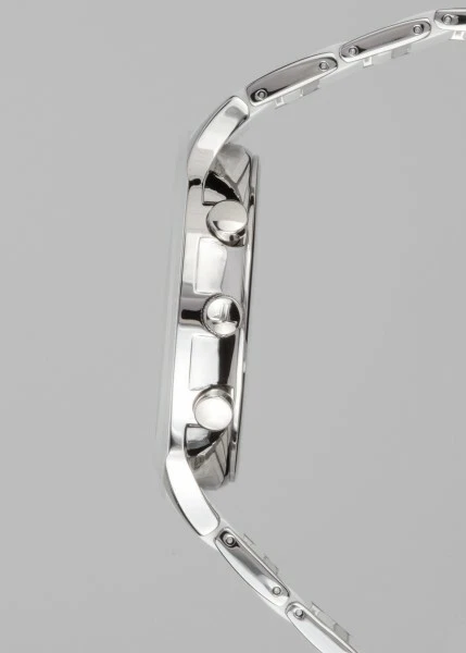 JACQUES LEMANS Classic Dublin Chrono Watch 42mm Sapphire Ceram Bracelet Wht Dial - image 4 of 4