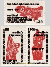 EBS Czechoslovakia 1967 - Russian October Revolution - Michel 1745-1747 - MNH**