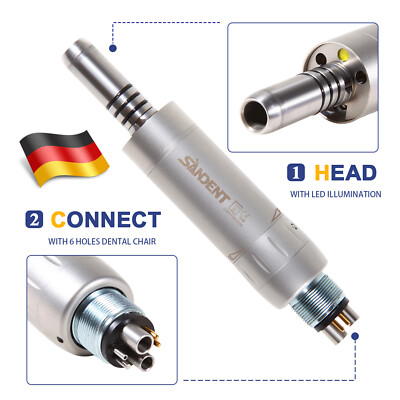 Dental Low Speed Fiber Optic Luftmotor 6 Löcher Handstück Internes Wasserspray