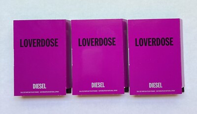 Lot of 3 Diesel Loverdose 0.04 oz 1.2 ml EDP Spray Mini/Travel Sample Vial