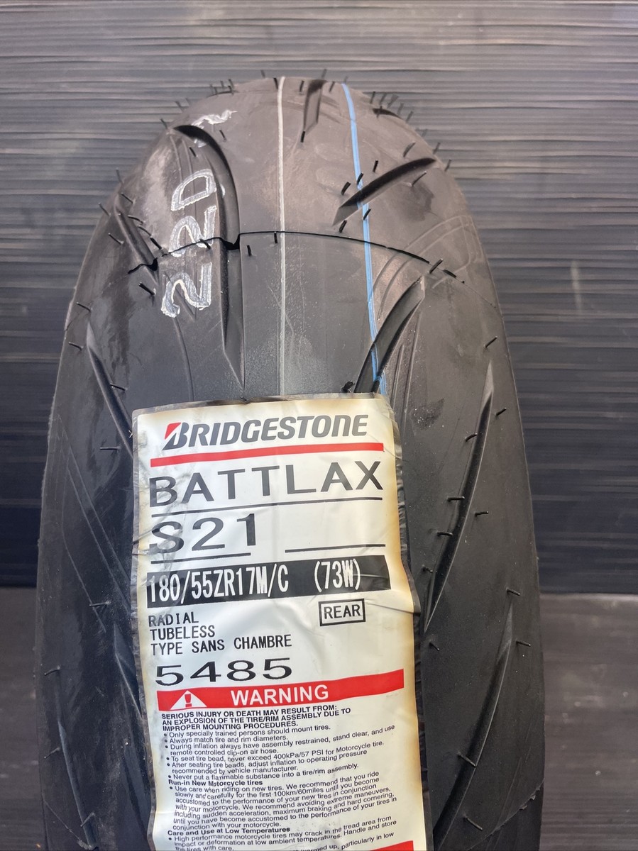 180/55/17 Motorcycle Tire Bridgestone Battlax S21 Rear Tire - 180
