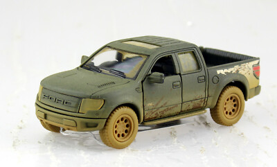 Ford F-150 SVT Raptor verdreckt schwarz ca 1:46 Kinsmart Modellauto