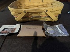 Longaberger 2005 Sunwashed Easter Basket With Easter Tie-on NEW* Rare