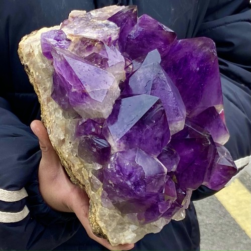 16.64LB Natural backbone amethyst quartz crystal mineral specimen - 第 2/12 張圖片