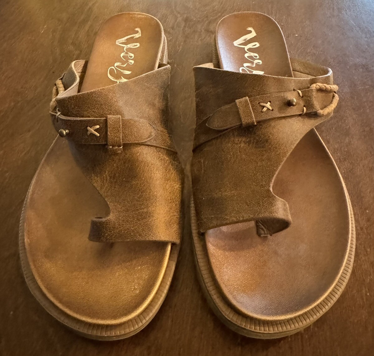 Very G CARINA Roman Gladiator LEATHER SANDALS in Tobacco Brown WOMEN’S Size  9 US