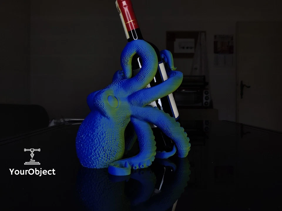 Porta bottiglia di vino, Octopus Porta Bottiglie di vino e calici da collezione - Immagine 2 di 4