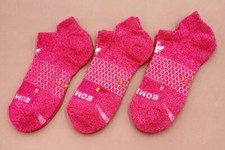 3-Pack Women's All-Purpose Performance Ankle Socks Size L BOMBAS Pink Cushion