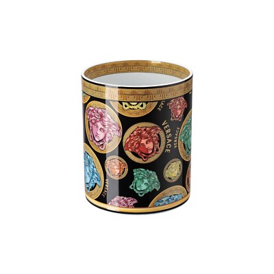 VERSACE BY ROSENTHAL, GERMANY  ''MEDUSA AMPLIFIED'' VASE, 7 INCH