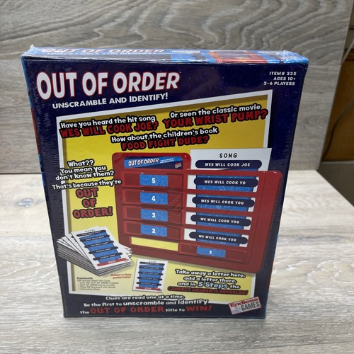 OUT OF ORDER Brettspiel - Unscramble & Identify - 2017 Neu / Sealed Familienspiele - Bild 2 von 3