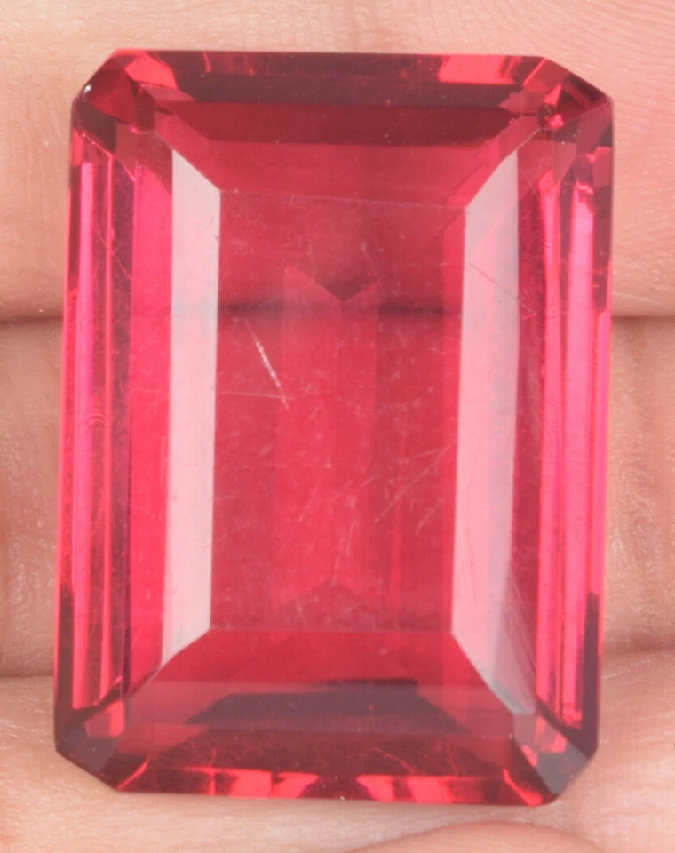 95.0 Ct. Large Pink Tourmaline Emerald Faceted Cut Loose Gemstone Gift for Women - Image 3 of 4