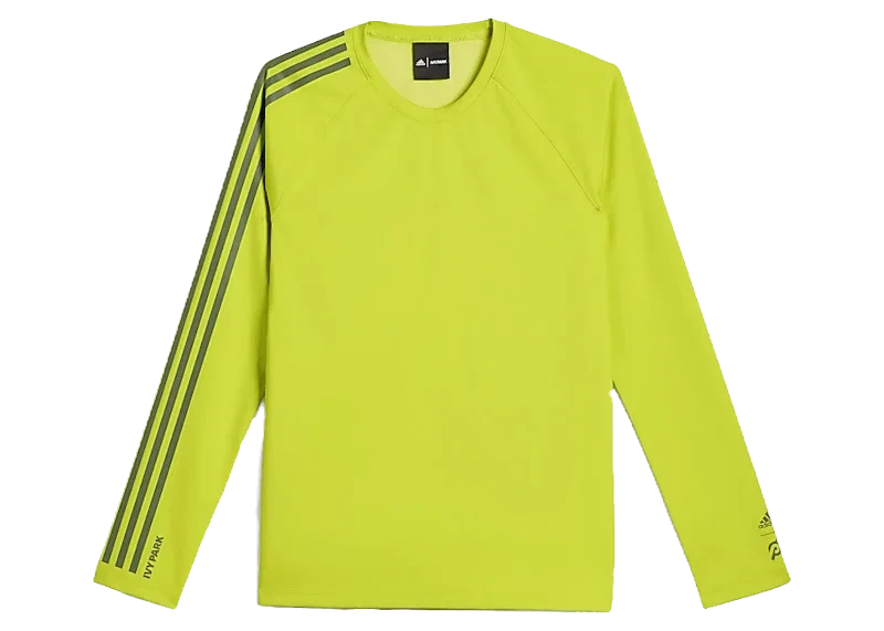adidas Mens Ivy Park x Peloton Base Layer Top - Shock Lime/Focus Olive