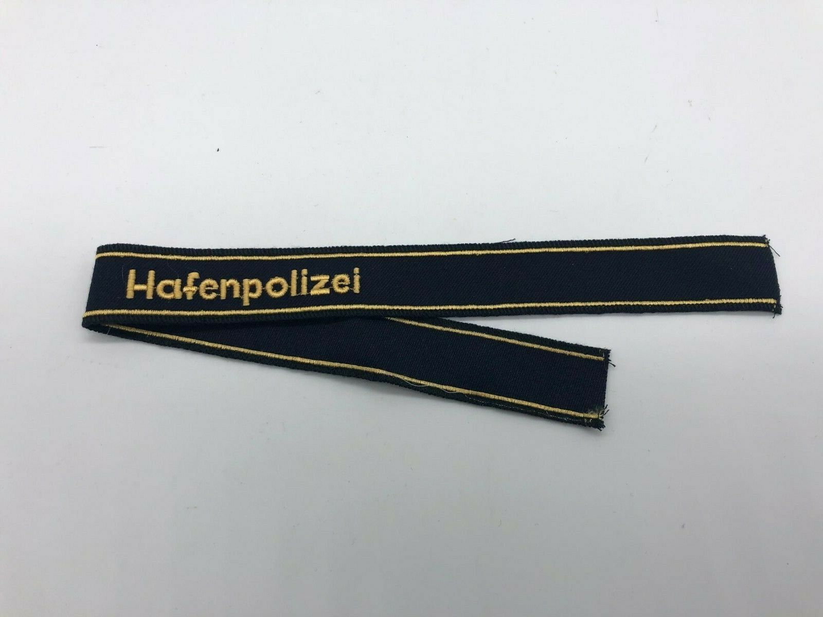 Vintage East German Cuff Title Harbor Police - RARE UNISSUED 