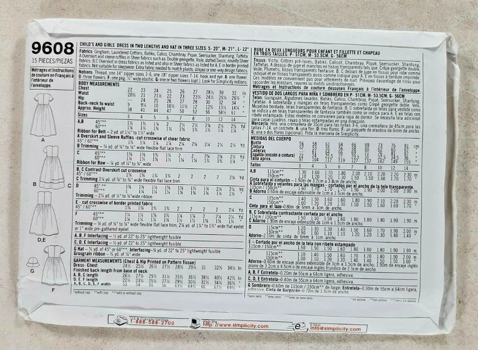 Sewing Pattern Simplicity 6 Made Easy 9608 - Image 3 of 3